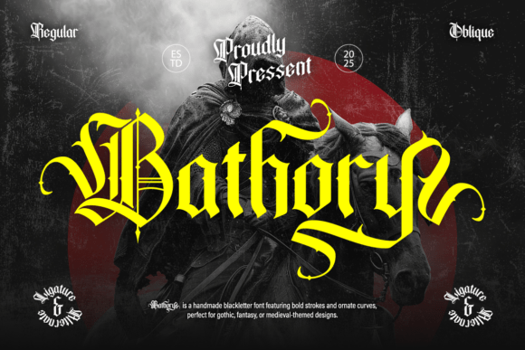 Bathory: A Blackletter Typeface for Dark, Gothic Designs