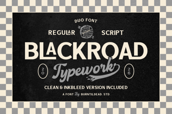 Blackroad: A Bold Duo Font for Vintage-Modern Design