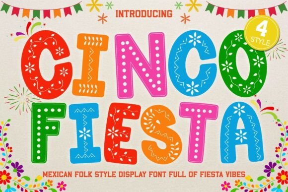 Cinco Fiesta: A Cheerful Display Font for Festive Designs