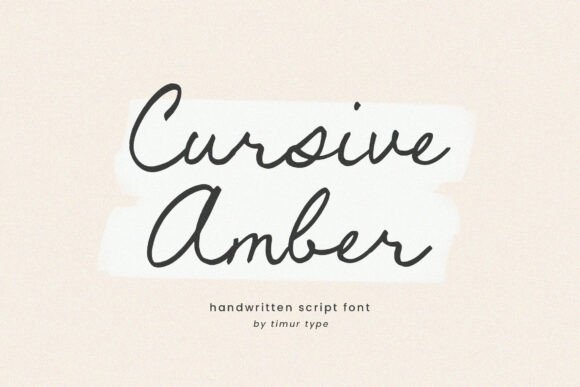 Cursive Amber: A Handwritten Font That Feels Like Home
