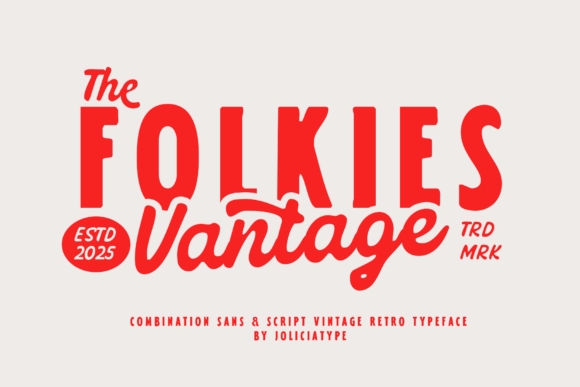 Folkies Vantage: A Vintage Font Duo for Authentic Brands