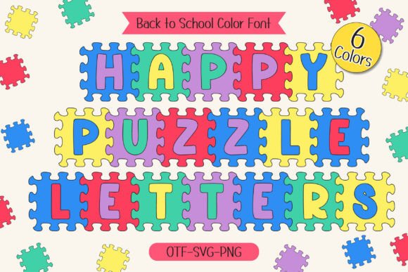 Happy Puzzle: A Color Font That Makes Learning Playful
