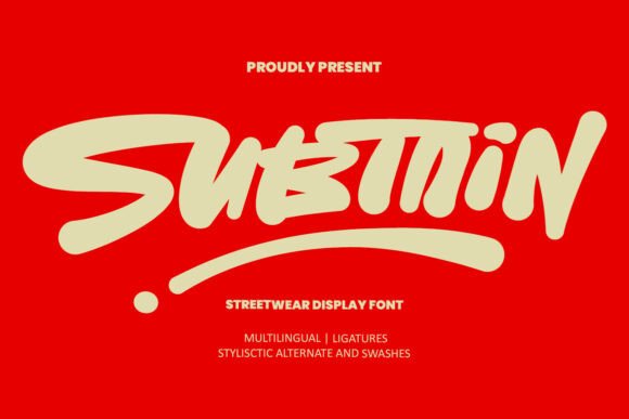 Subtain: The Streetwear Display Font for Bold Branding