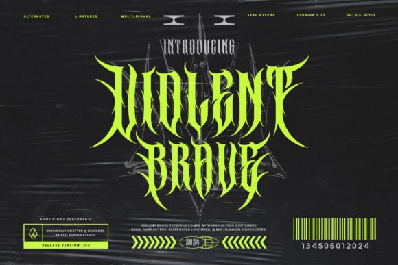 Violent Brave: The Brutalism Typeface for Bold Statements